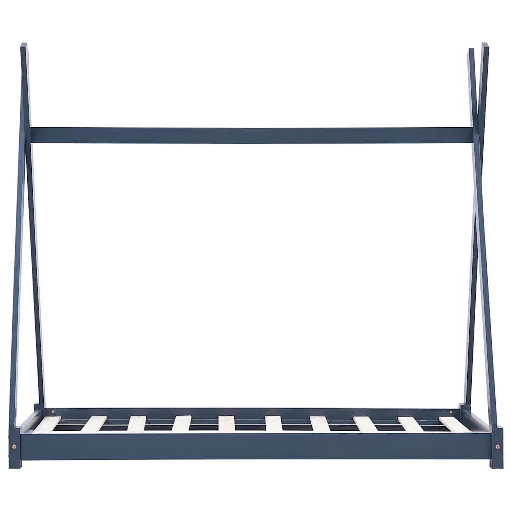sengestel til børneseng 90 x 200 cm massivt fyrretræ grå