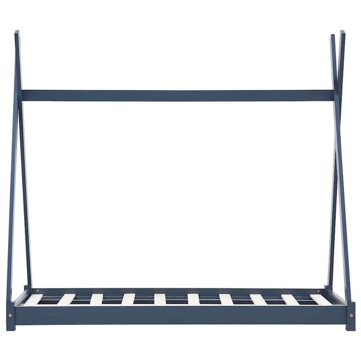 sengestel til børneseng 90 x 200 cm massivt fyrretræ grå