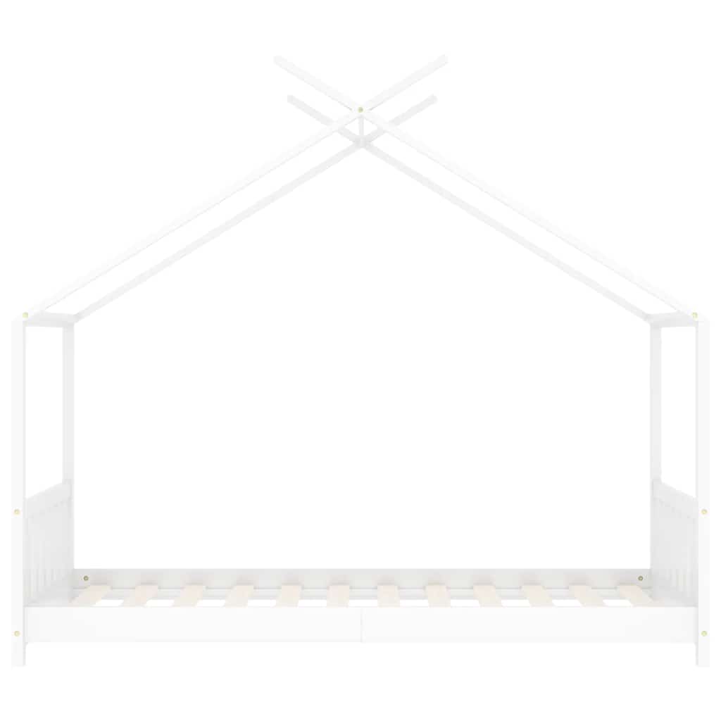 sengestel til børneseng 70 x 140 cm massivt fyrretræ hvid