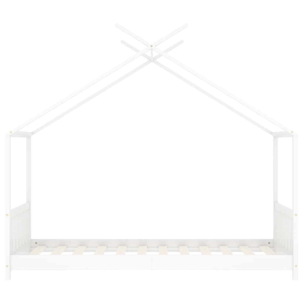 sengestel til børneseng 80 x 160 cm massivt fyrretræ hvid