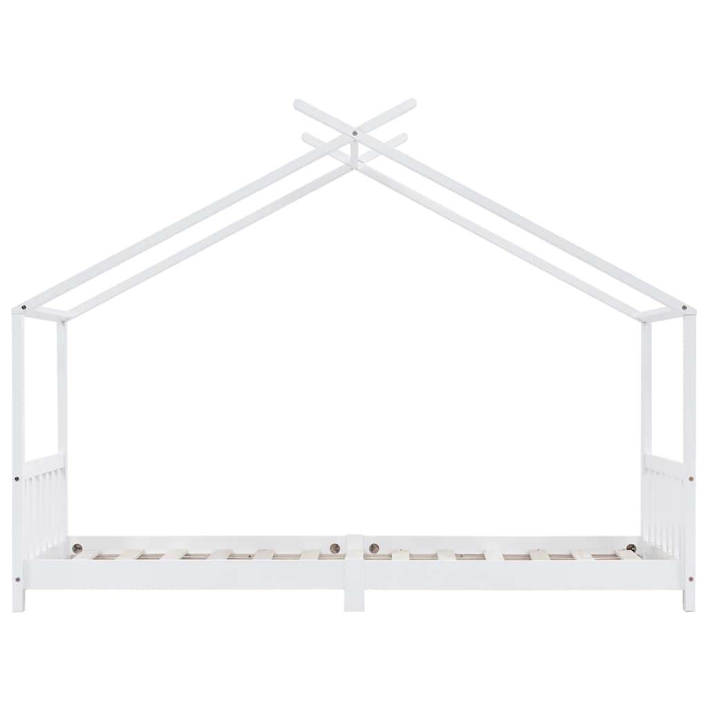 sengestel til børneseng 90 x 200 cm massivt fyrretræ hvid
