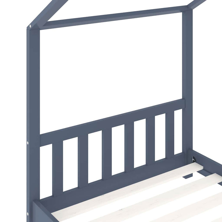 sengestel til børneseng 90 x 200 cm massivt fyrretræ grå