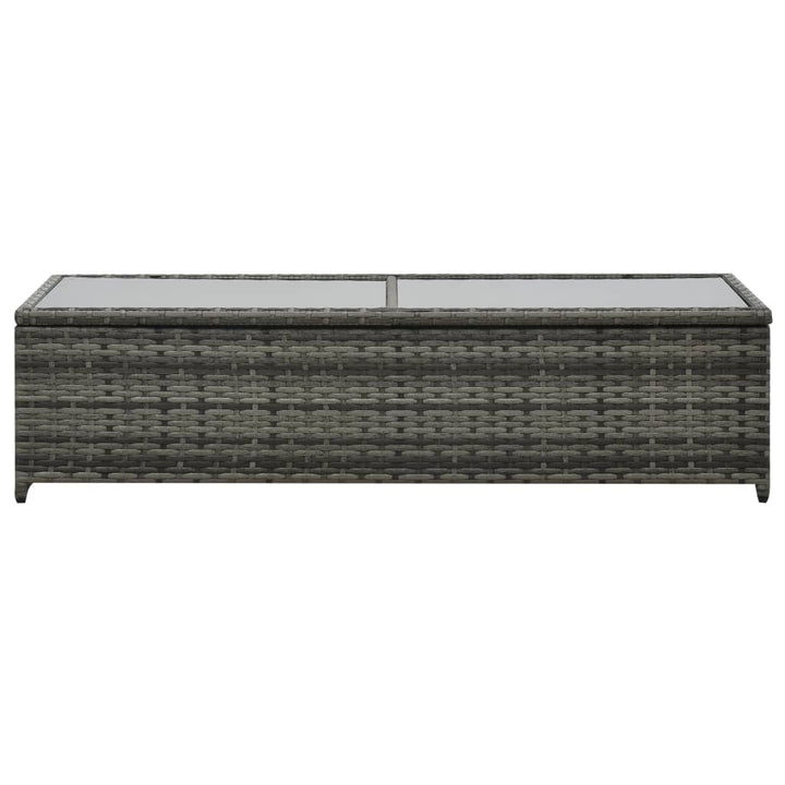 haveloungesæt 4 dele med hynde polyrattan antracitgrå
