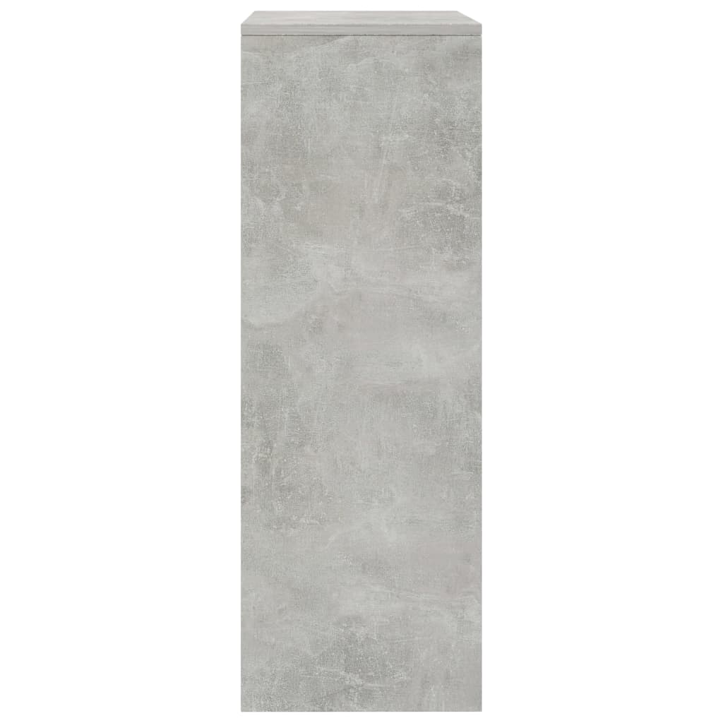 kommode med 6 skuffer 50x34x96 cm konstrueret træ betongrå
