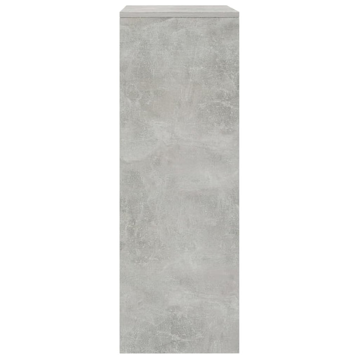 kommode med 6 skuffer 50x34x96 cm konstrueret træ betongrå