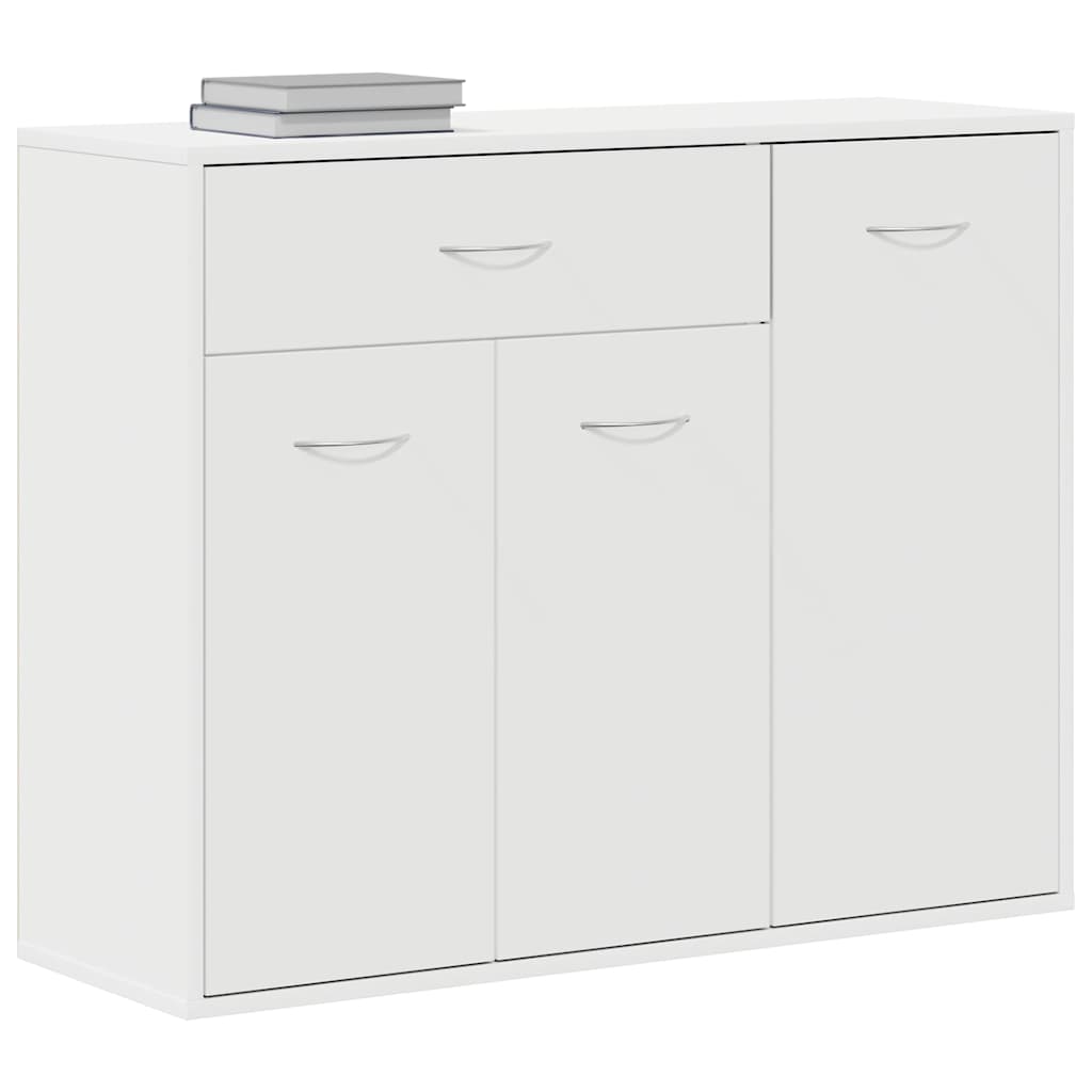skænk 88x30x70 cm konstrueret træ hvid