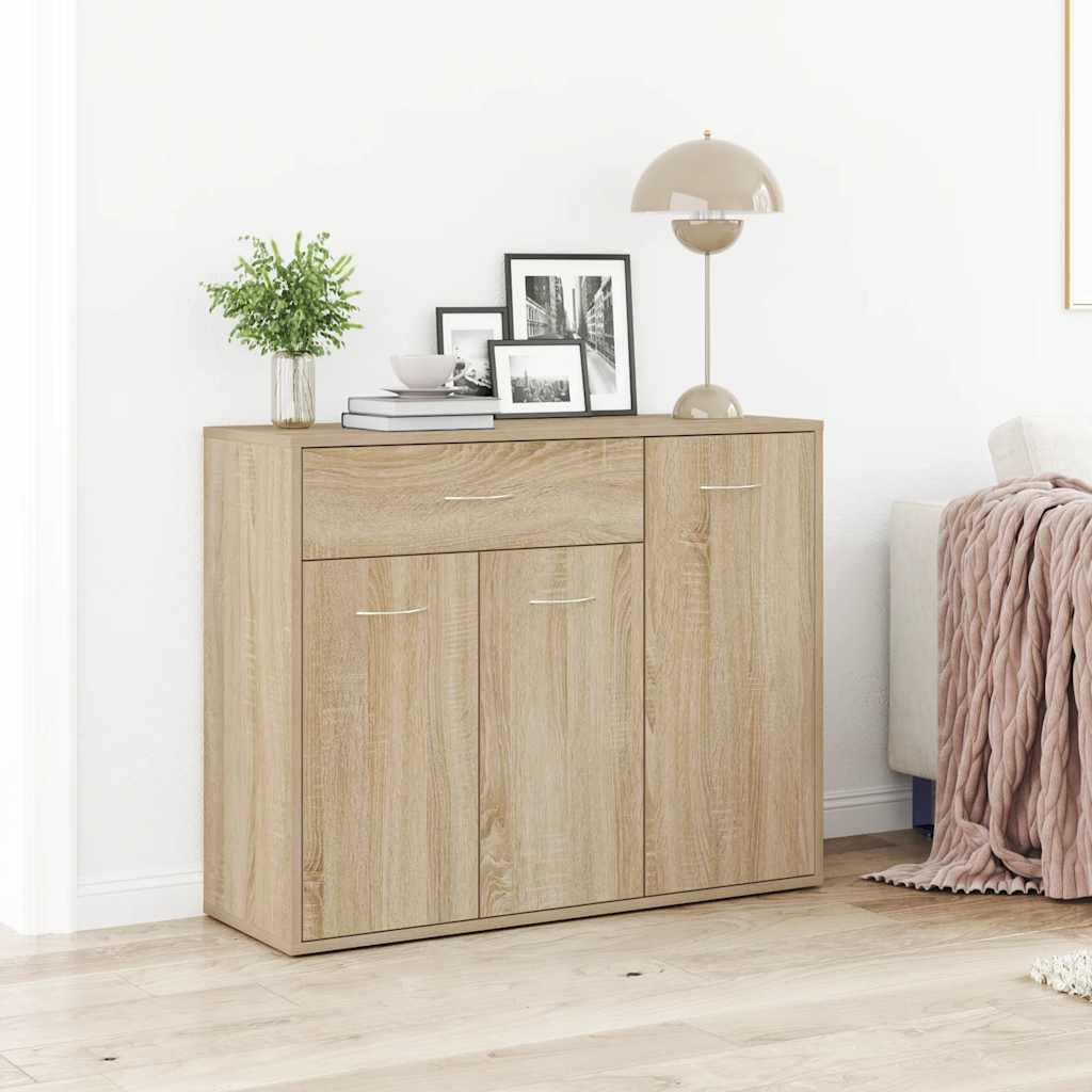 skænk 88x30x70 cm konstrueret træ sonoma-eg