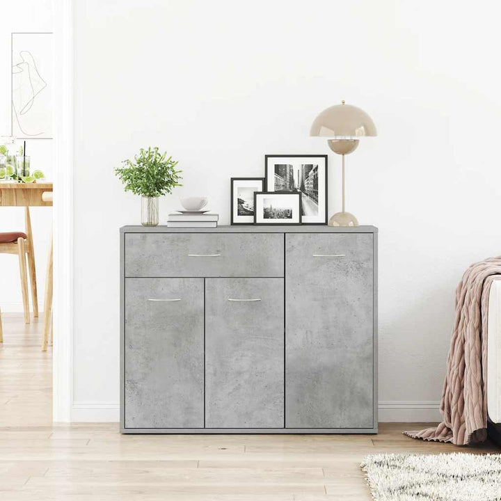 skænk 88x30x70 cm konstrueret træ betongrå