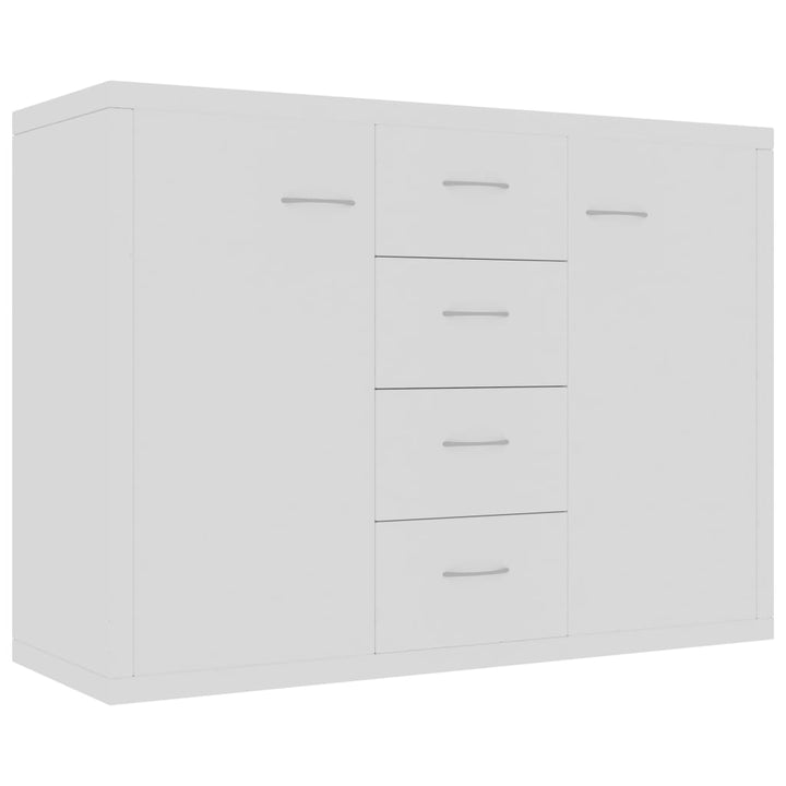 skænk 88x30x65 cm konstrueret træ hvid