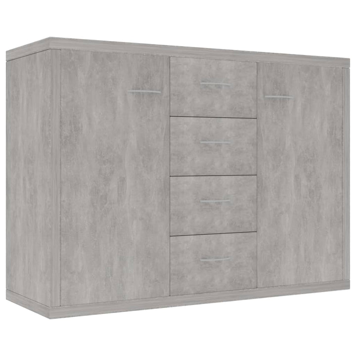 skænk 88x30x65 cm konstrueret træ betongrå