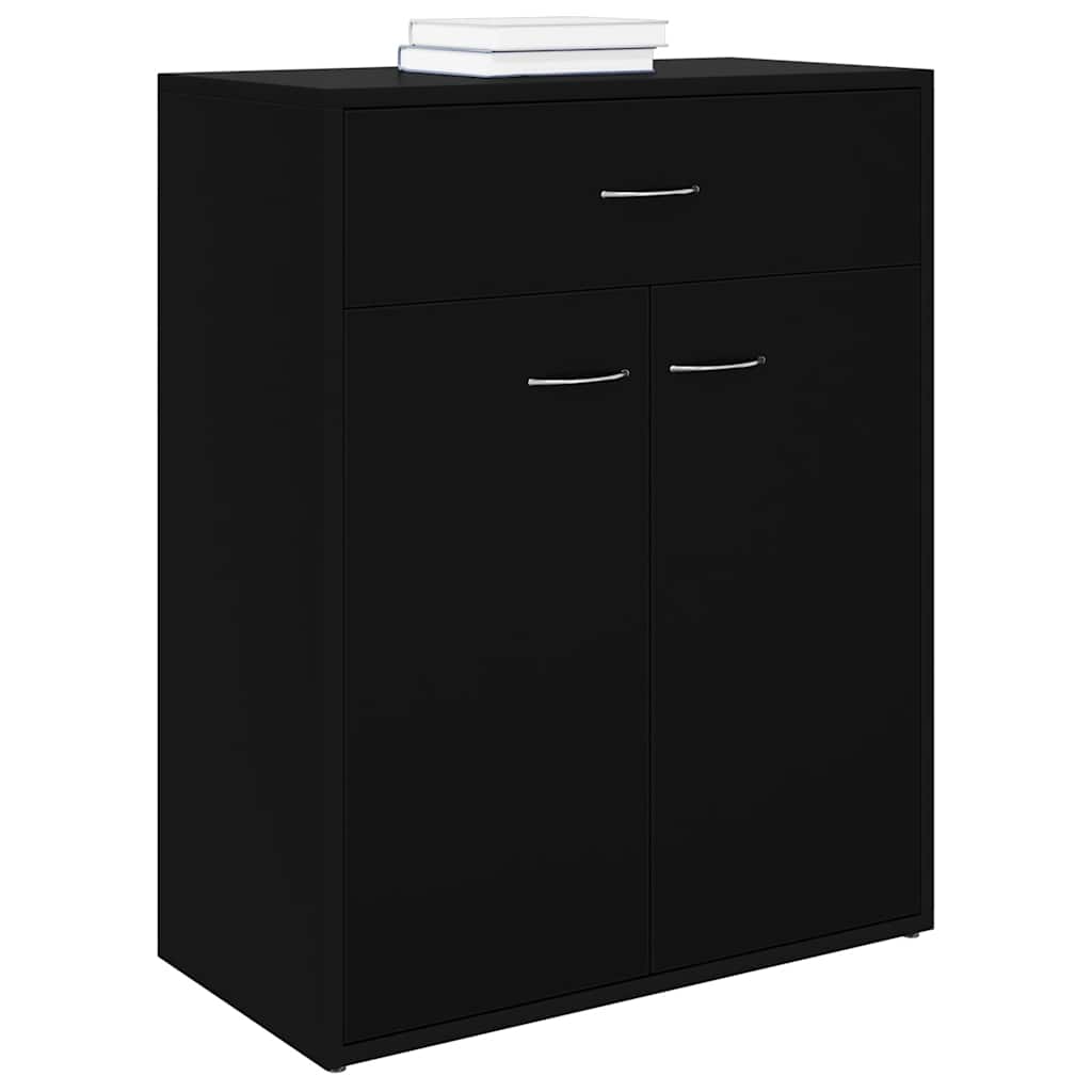 skænk 60x30x75 cm konstrueret træ sort