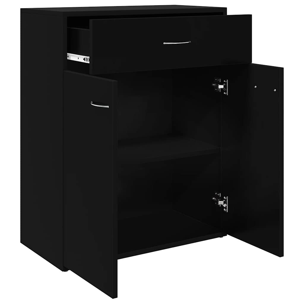 skænk 60x30x75 cm konstrueret træ sort