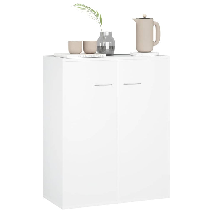 skænk 60x30x75 cm konstrueret træ hvid
