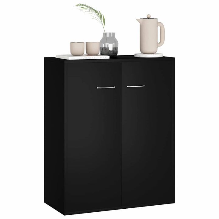 skænk 60x30x75 cm konstrueret træ sort