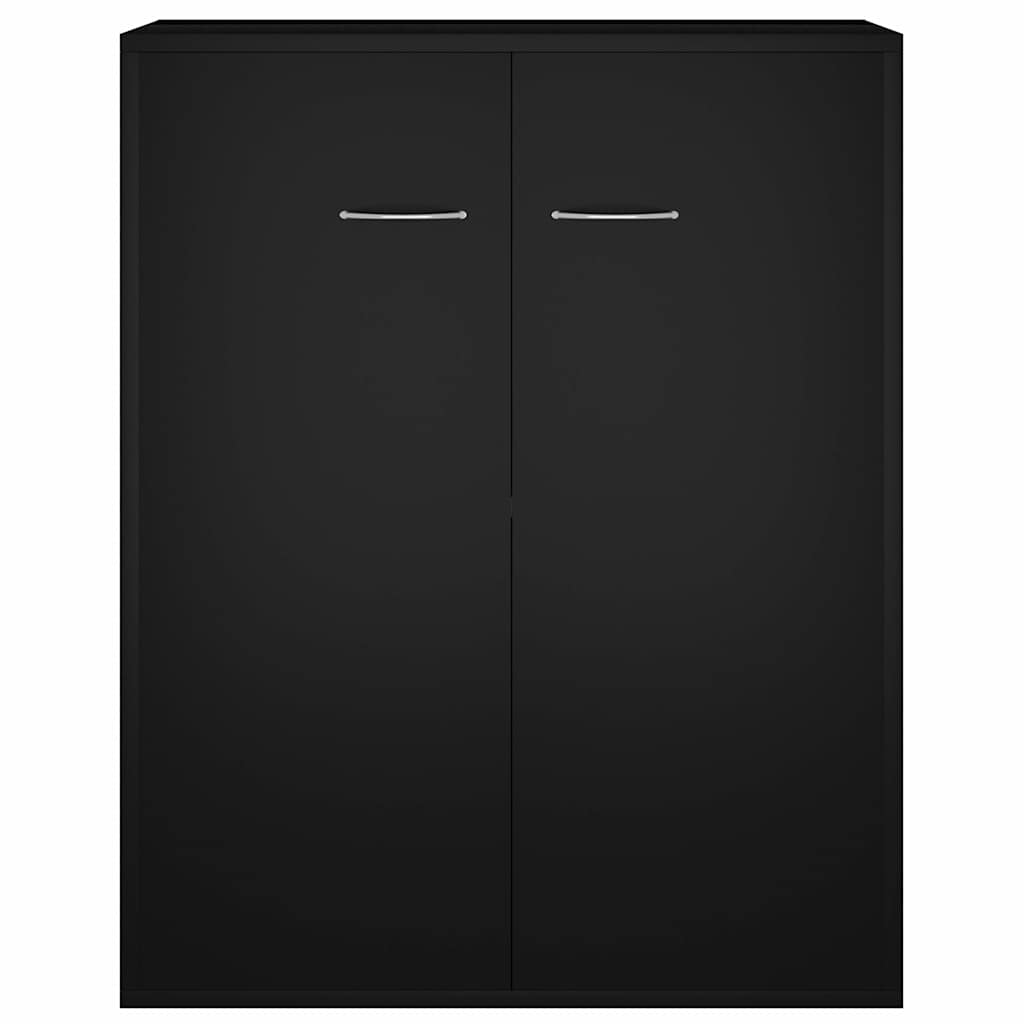 skænk 60x30x75 cm konstrueret træ sort