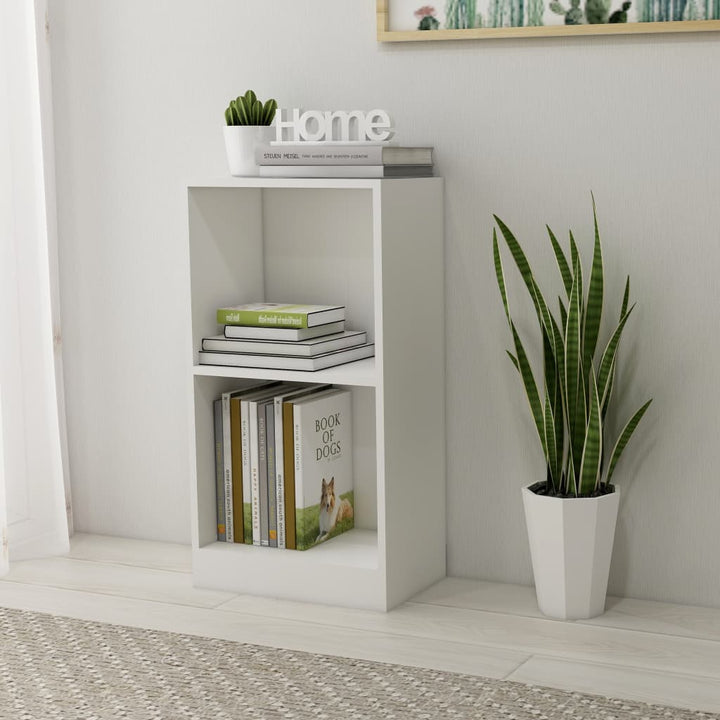 bogreol 40x24x75 cm konstrueret træ hvid