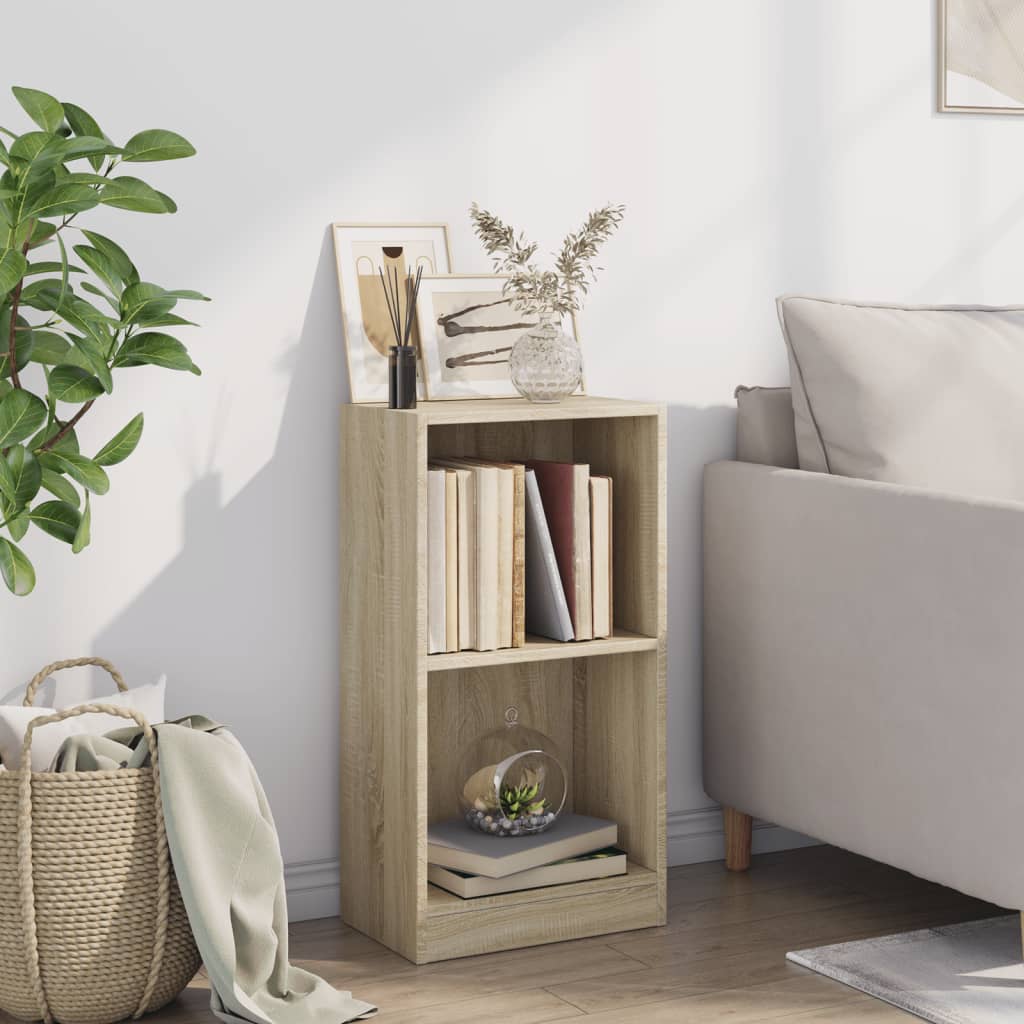 bogreol 40 x 24 x 75 cm spånplade sonoma-eg