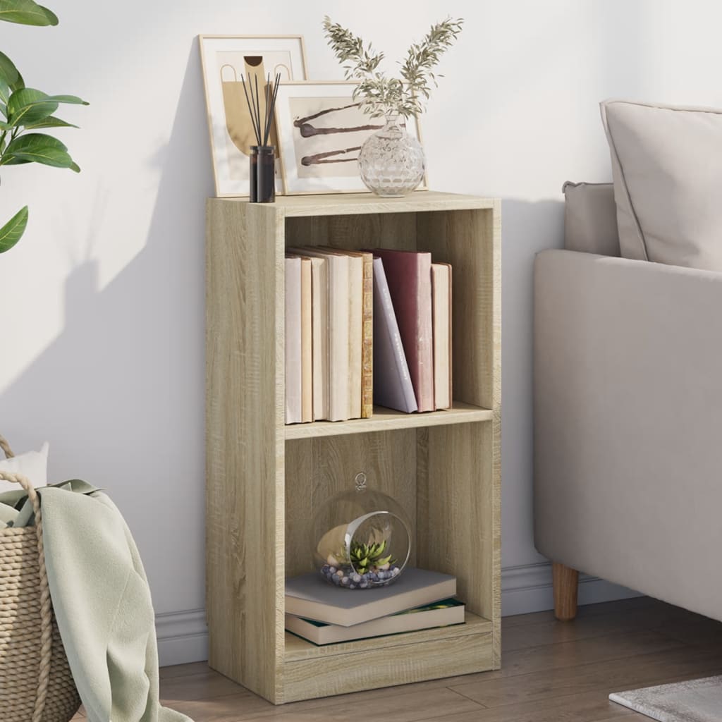 bogreol 40 x 24 x 75 cm spånplade sonoma-eg