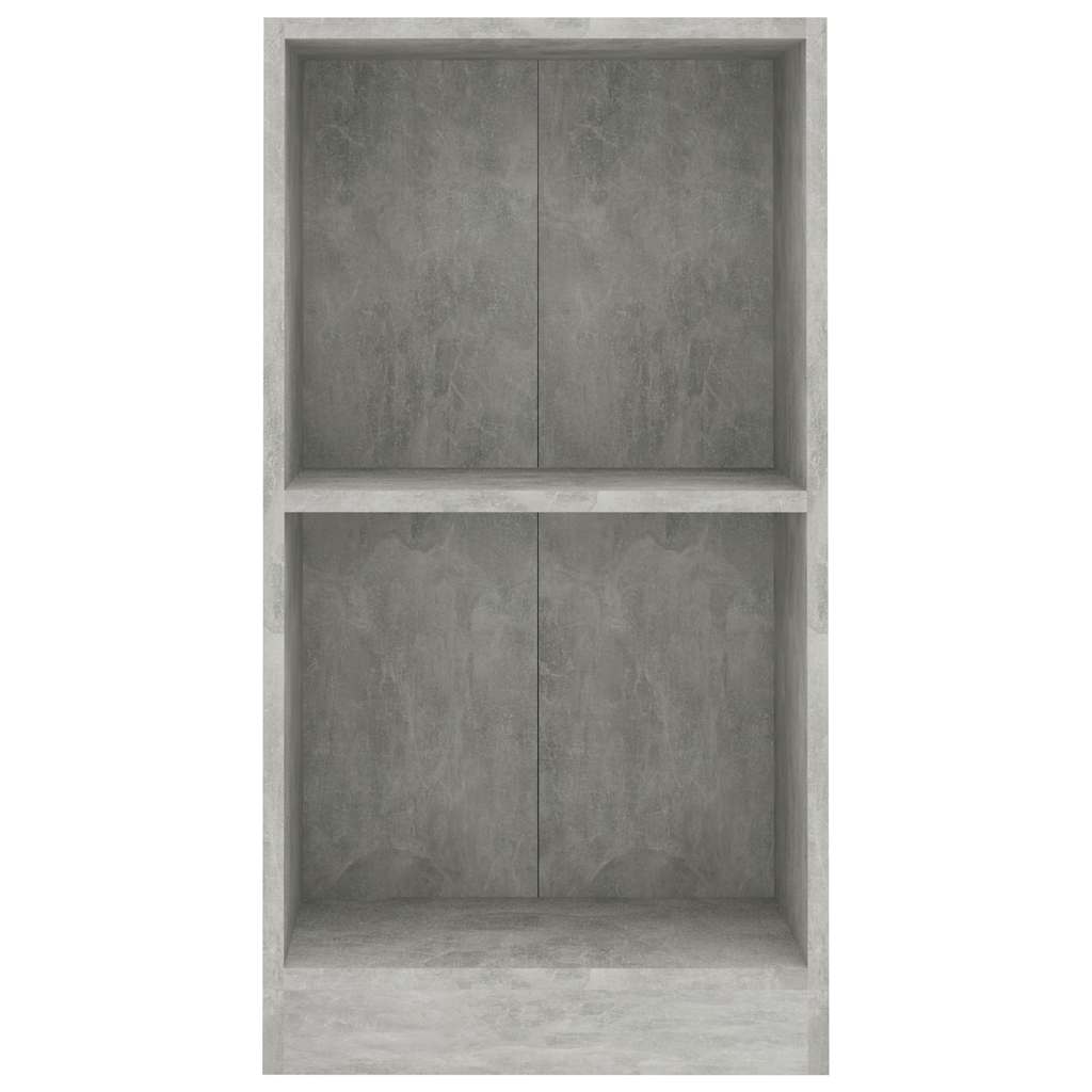 bogreol 40x24x75 cm konstrueret træ betongrå