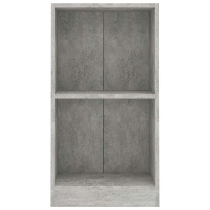 bogreol 40x24x75 cm konstrueret træ betongrå