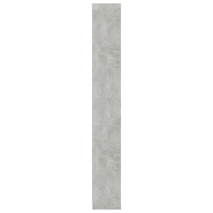 bogreol med 5 hylder 40x24x175 cm konstrueret træ betongrå