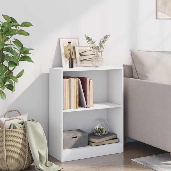 bogreol 60x24x76 cm konstrueret træ hvid