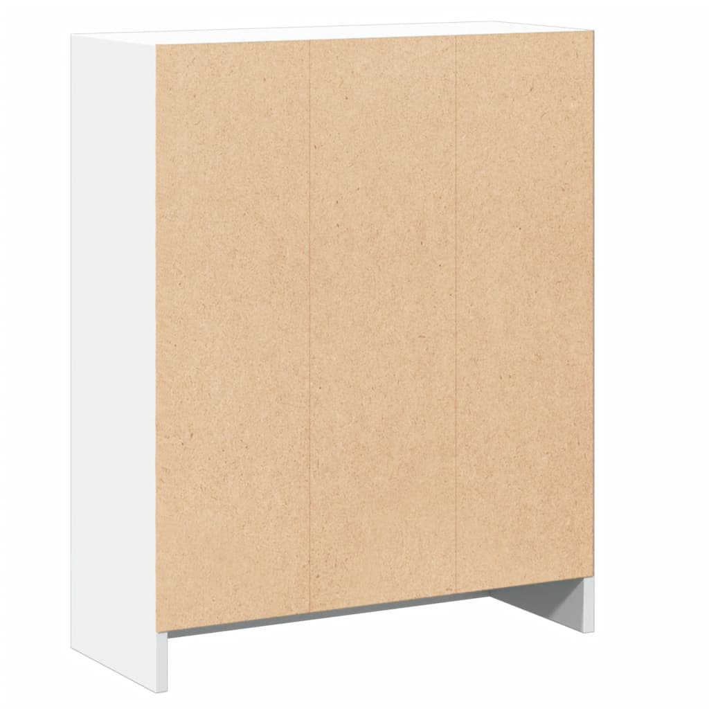 bogreol 60x24x76 cm konstrueret træ hvid