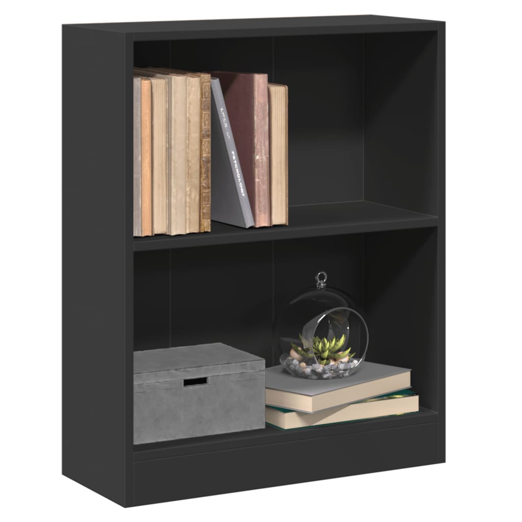 bogreol 60x24x76 cm konstrueret træ sort