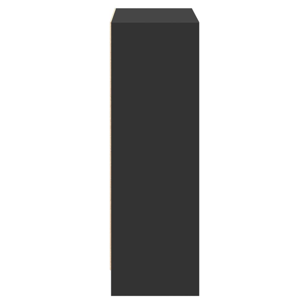 bogreol 60x24x76 cm konstrueret træ sort