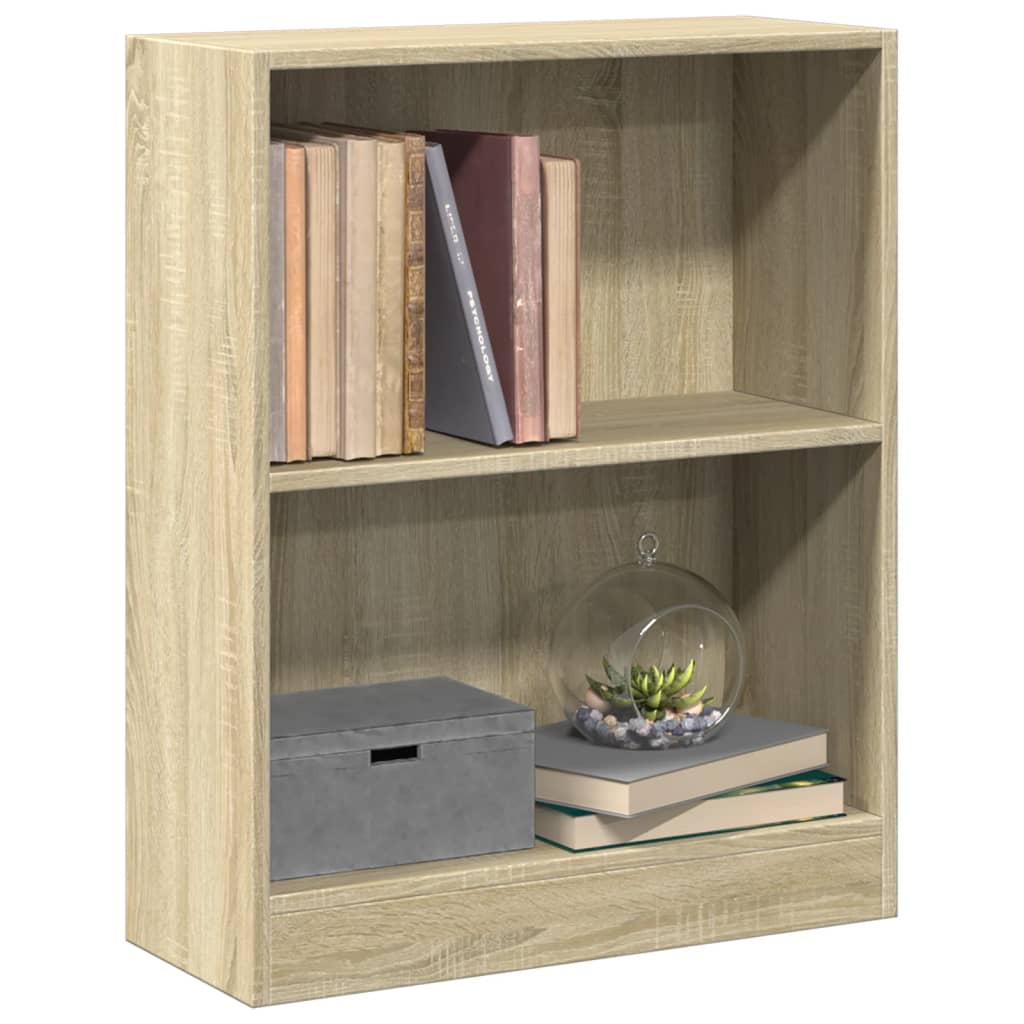 bogreol 60x24x76 cm konstrueret træ sonoma-egetræsfarvet