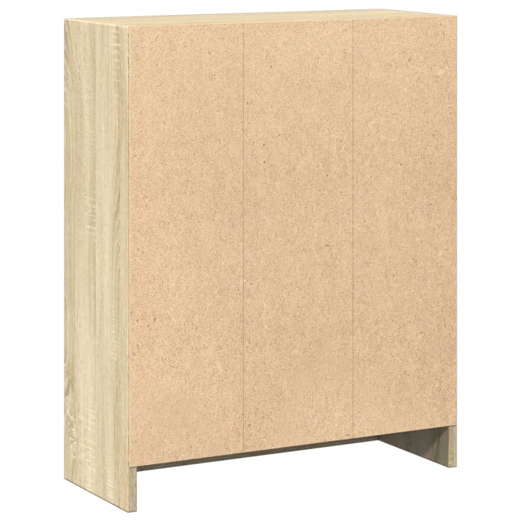 bogreol 60x24x76 cm konstrueret træ sonoma-egetræsfarvet