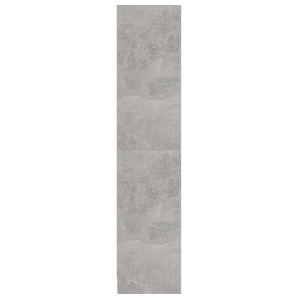 bogreol med 3 hylder 60x24x109 cm konstrueret træ betongrå