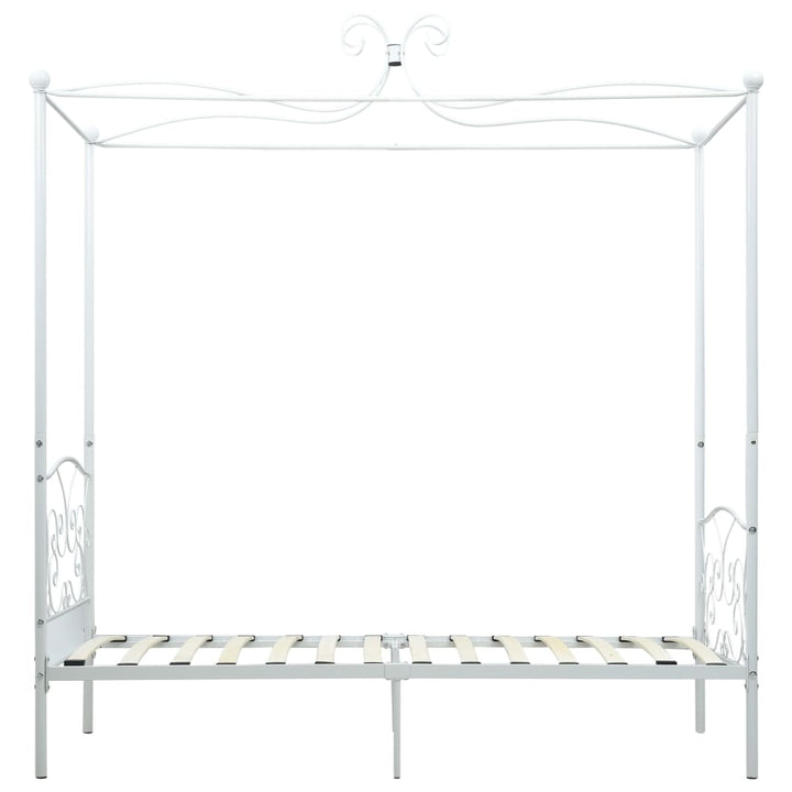 sengestel til himmelseng 90 x 200 cm metal hvid