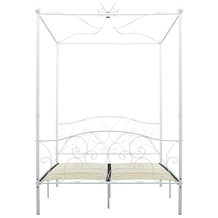 sengestel til himmelseng 140 x 200 cm metal hvid