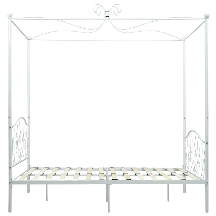 sengestel til himmelseng 140 x 200 cm metal hvid