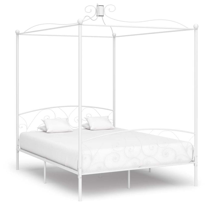 sengestel til himmelseng 160 x 200 cm metal hvid