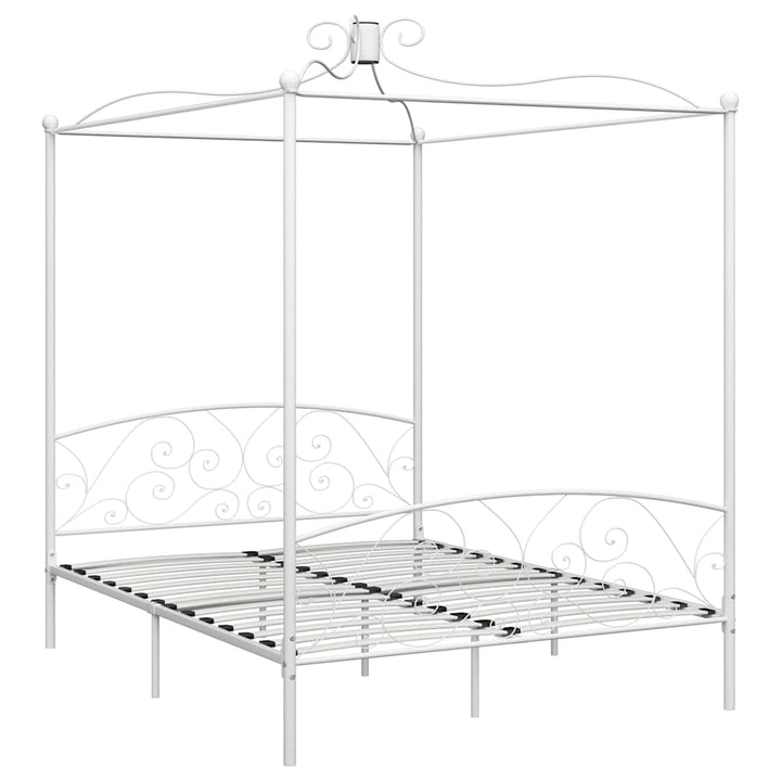 sengestel til himmelseng 160 x 200 cm metal hvid