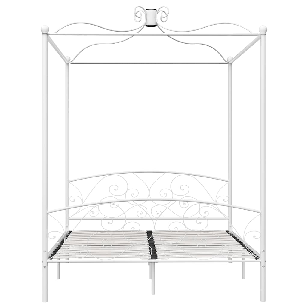 sengestel til himmelseng 160 x 200 cm metal hvid