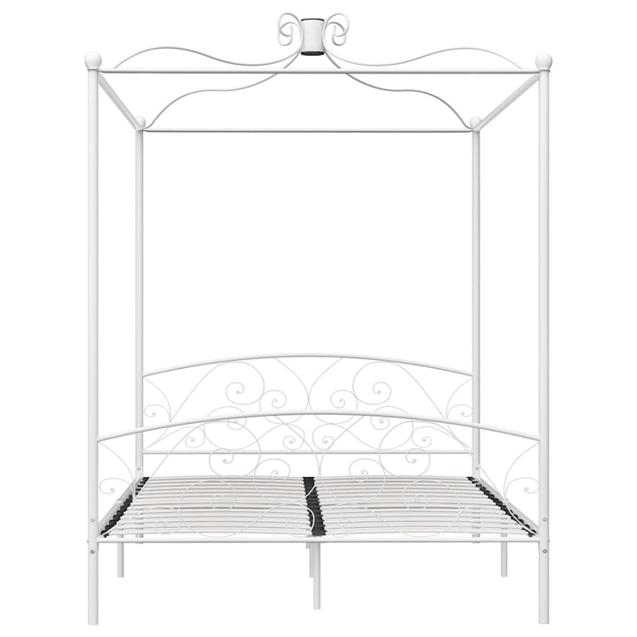 sengestel til himmelseng 160 x 200 cm metal hvid