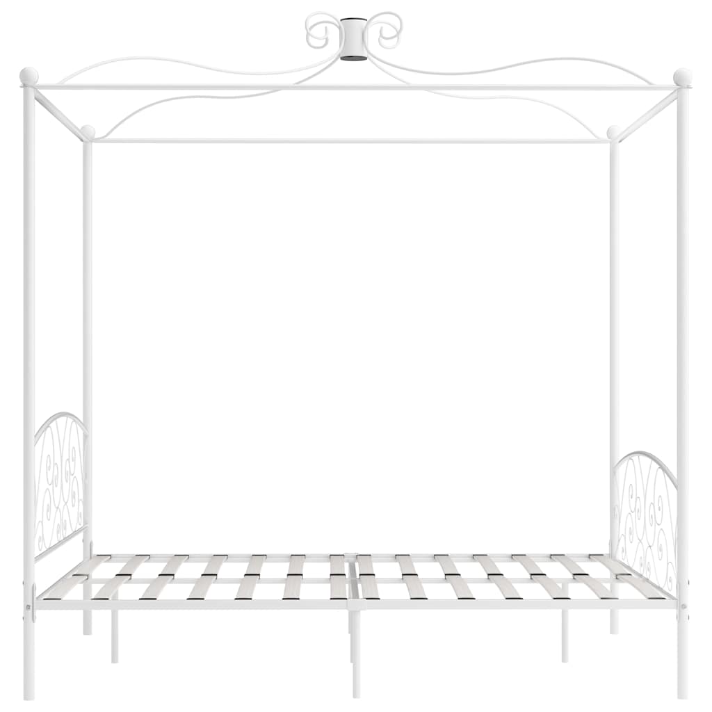 sengestel til himmelseng 160 x 200 cm metal hvid