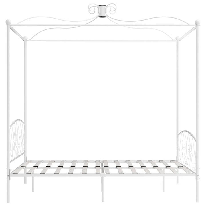 sengestel til himmelseng 160 x 200 cm metal hvid