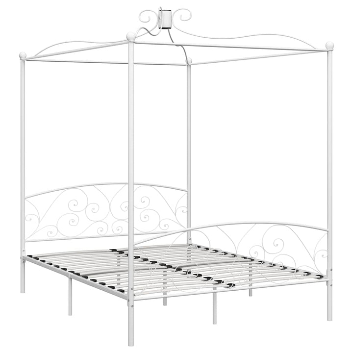sengestel til himmelseng 180 x 200 cm metal hvid