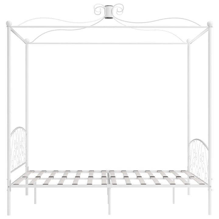 sengestel til himmelseng 180 x 200 cm metal hvid