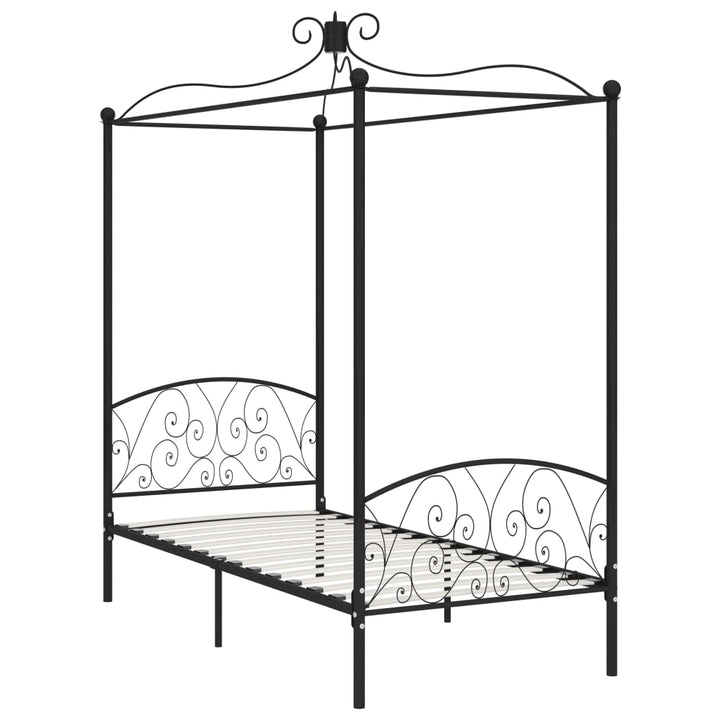 sengestel til himmelseng 90 x 200 cm metal sort