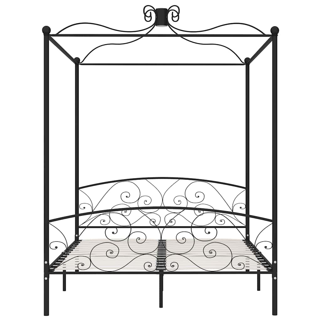 sengestel til himmelseng 180 x 200 cm metal sort