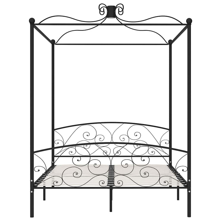 sengestel til himmelseng 180 x 200 cm metal sort