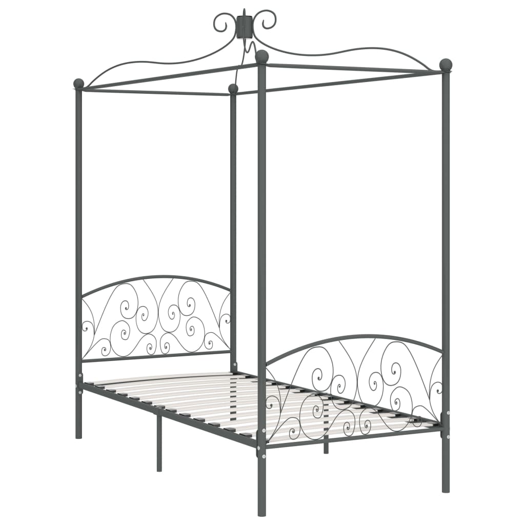 sengestel til himmelseng 90 x 200 cm metal grå