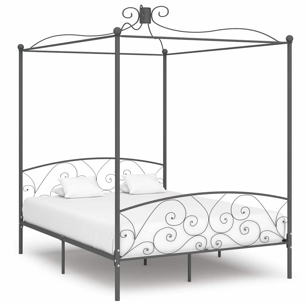 sengestel til himmelseng 160 x 200 cm metal grå