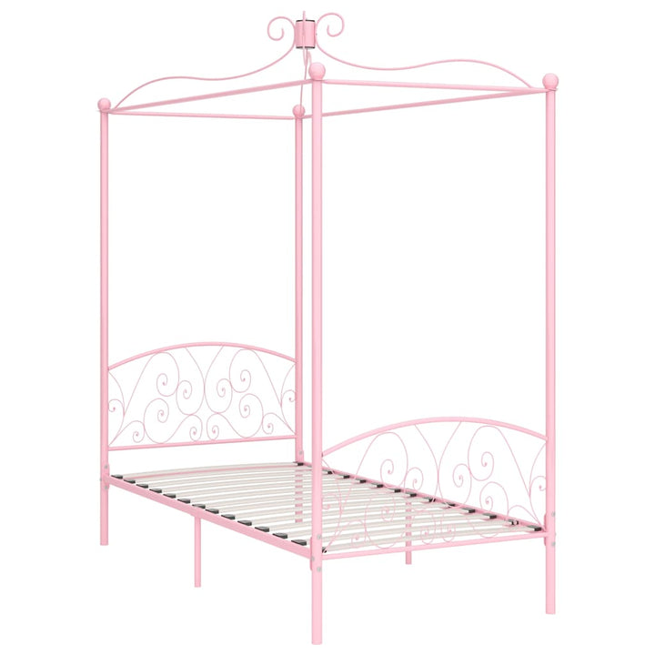 sengestel til himmelseng 90 x 200 cm metal pink