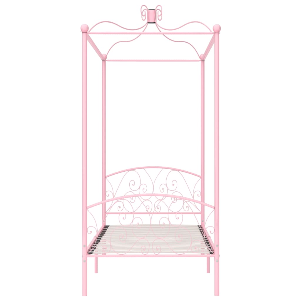 sengestel til himmelseng 90 x 200 cm metal pink